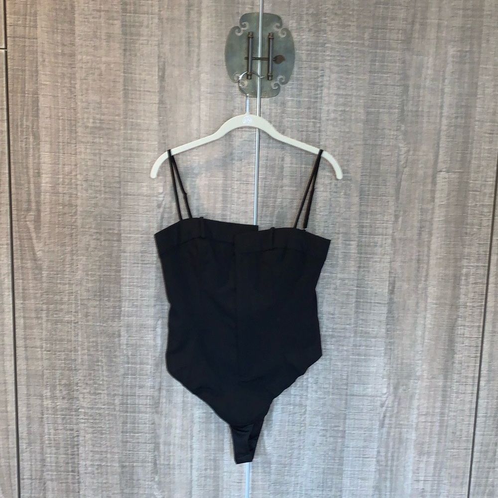 Zara Waistband Effect Black‎ Top Bodysuit